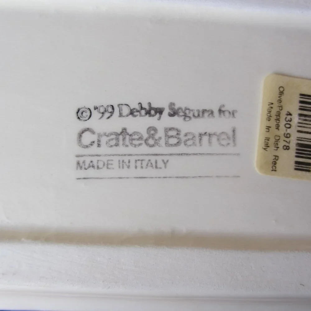 3 for $24 - debby segura for crate & barrel 430-978 1999 italy plate (W6354)